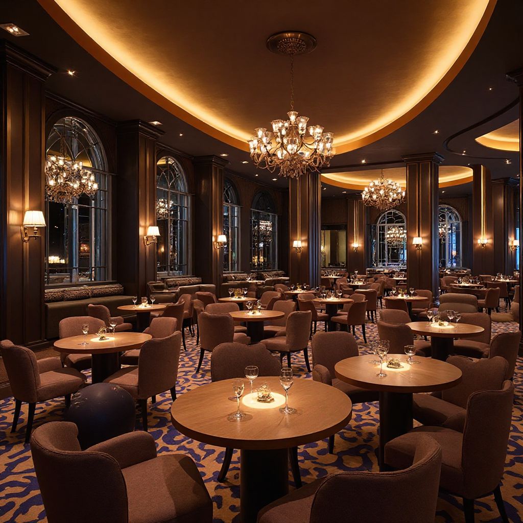 Luxurious Crown Lounge interior